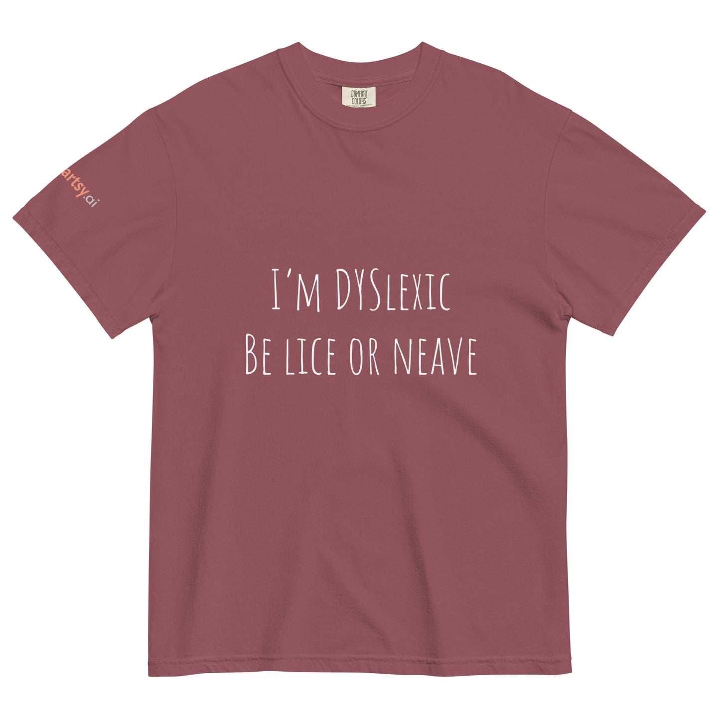 Dyslexic Unisex garment-dyed heavyweight t-shirt - Dark Edition-ArtsyFartsy
