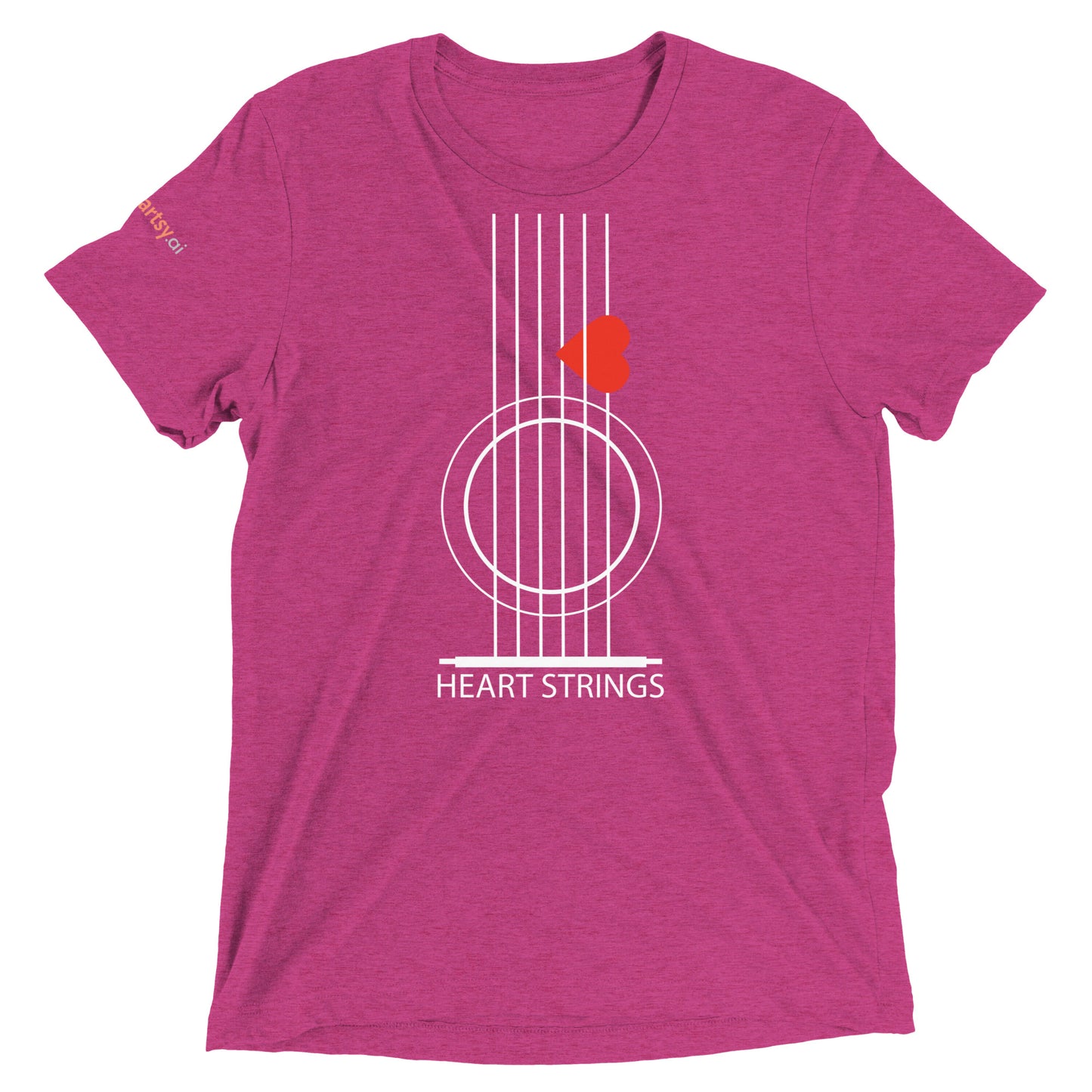 Heart Strings Unisex Short sleeve triblend t-shirt - Dark Edition-ArtsyFartsy