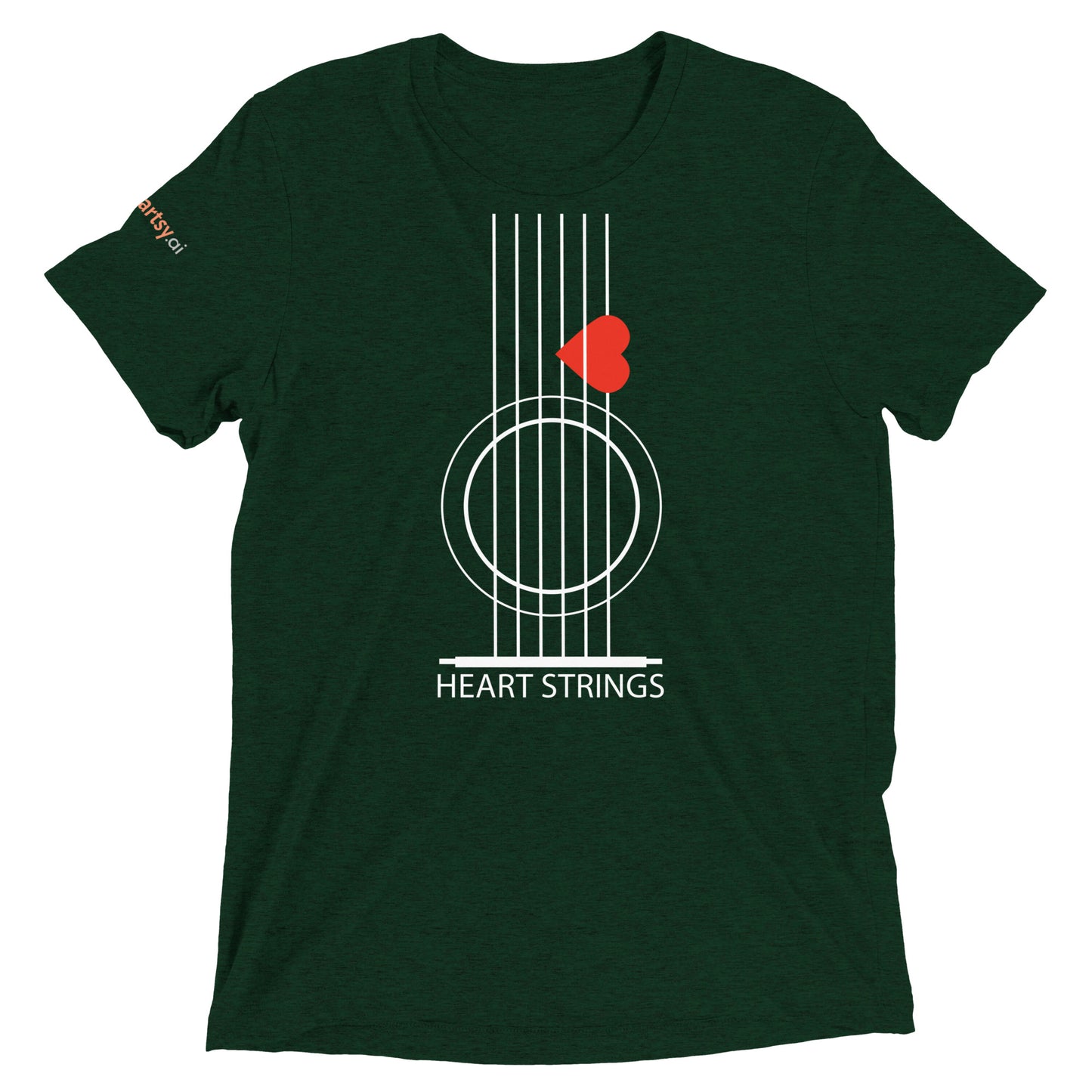Heart Strings Unisex Short sleeve triblend t-shirt - Dark Edition-ArtsyFartsy