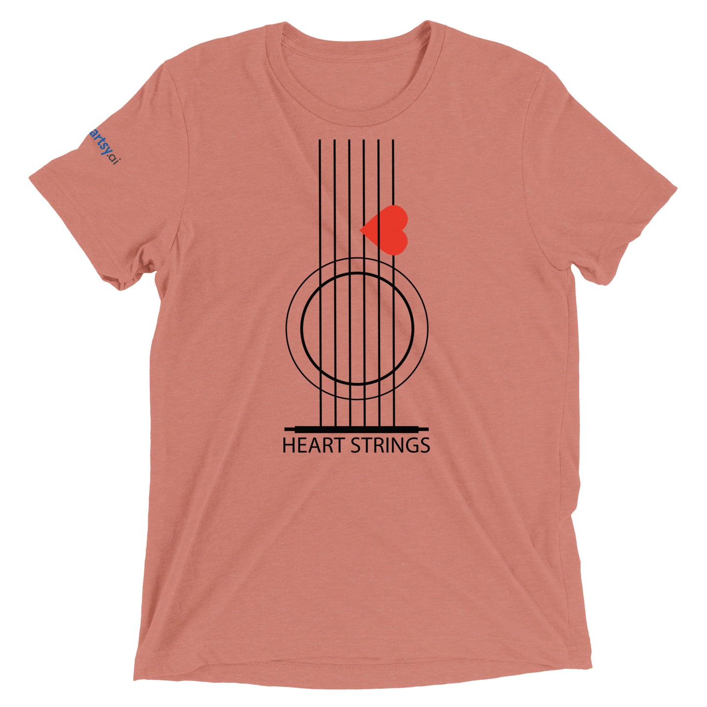 Heart Strings Unisex Short sleeve triblend t-shirt - Light Edition-ArtsyFartsy