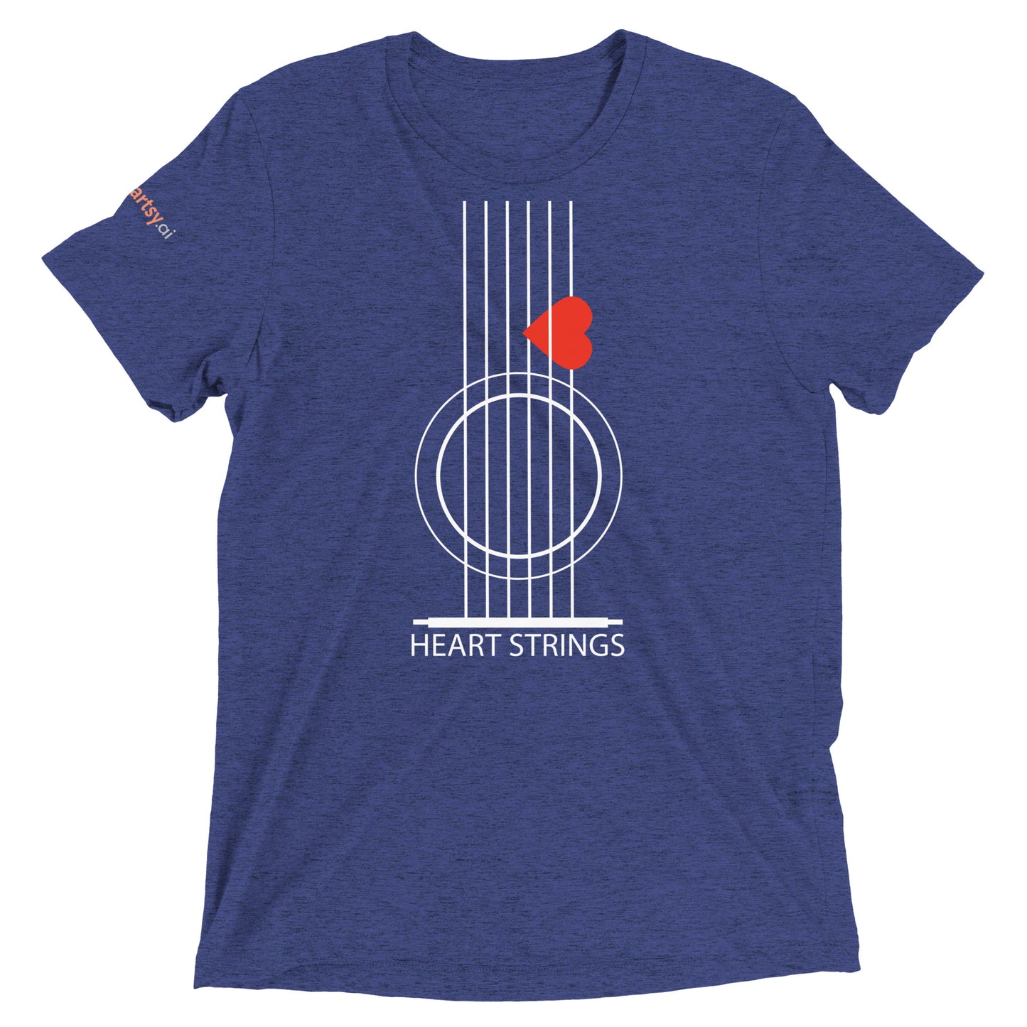 Heart Strings Unisex Short sleeve triblend t-shirt - Dark Edition-ArtsyFartsy