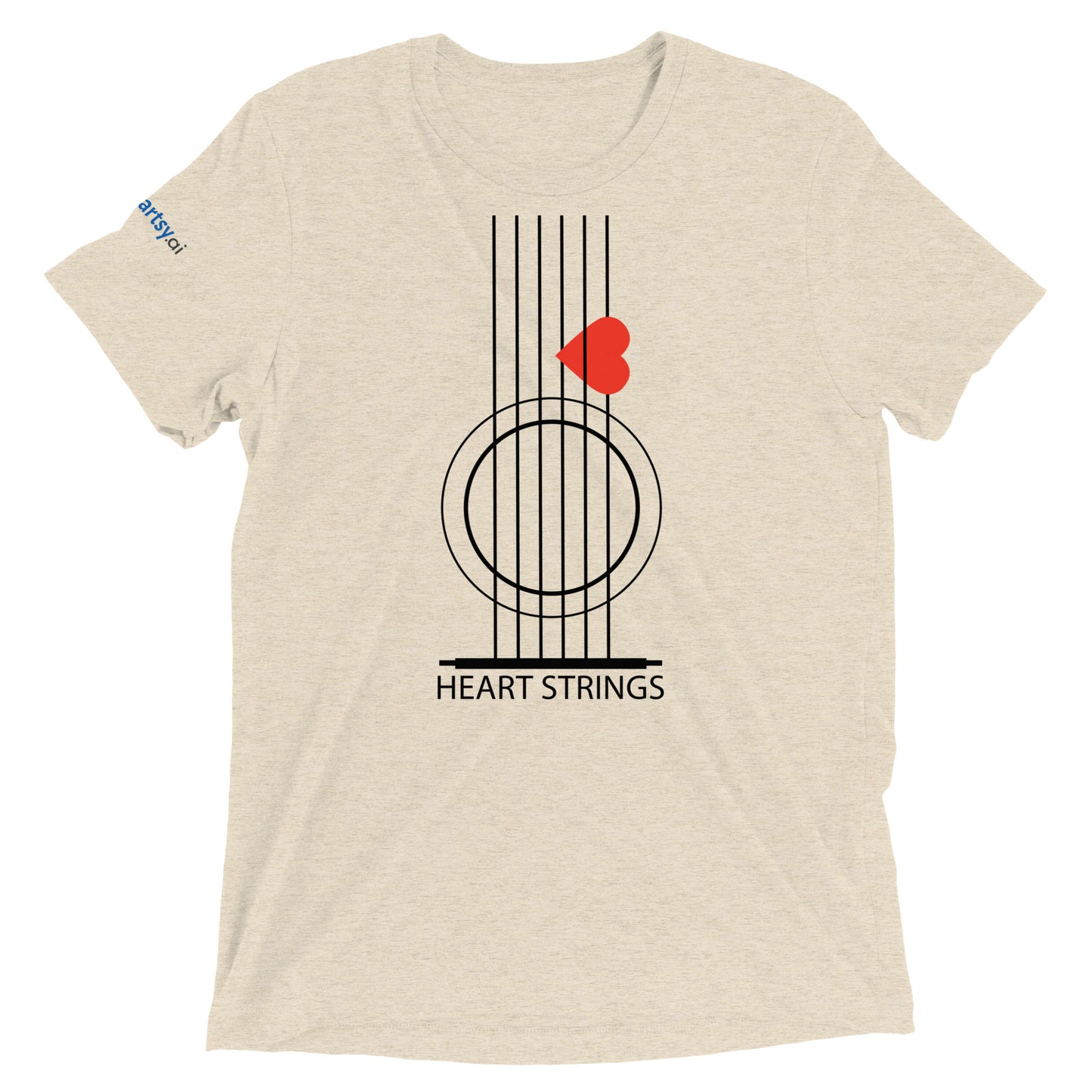 Heart Strings Unisex Short sleeve triblend t-shirt - Light Edition-ArtsyFartsy