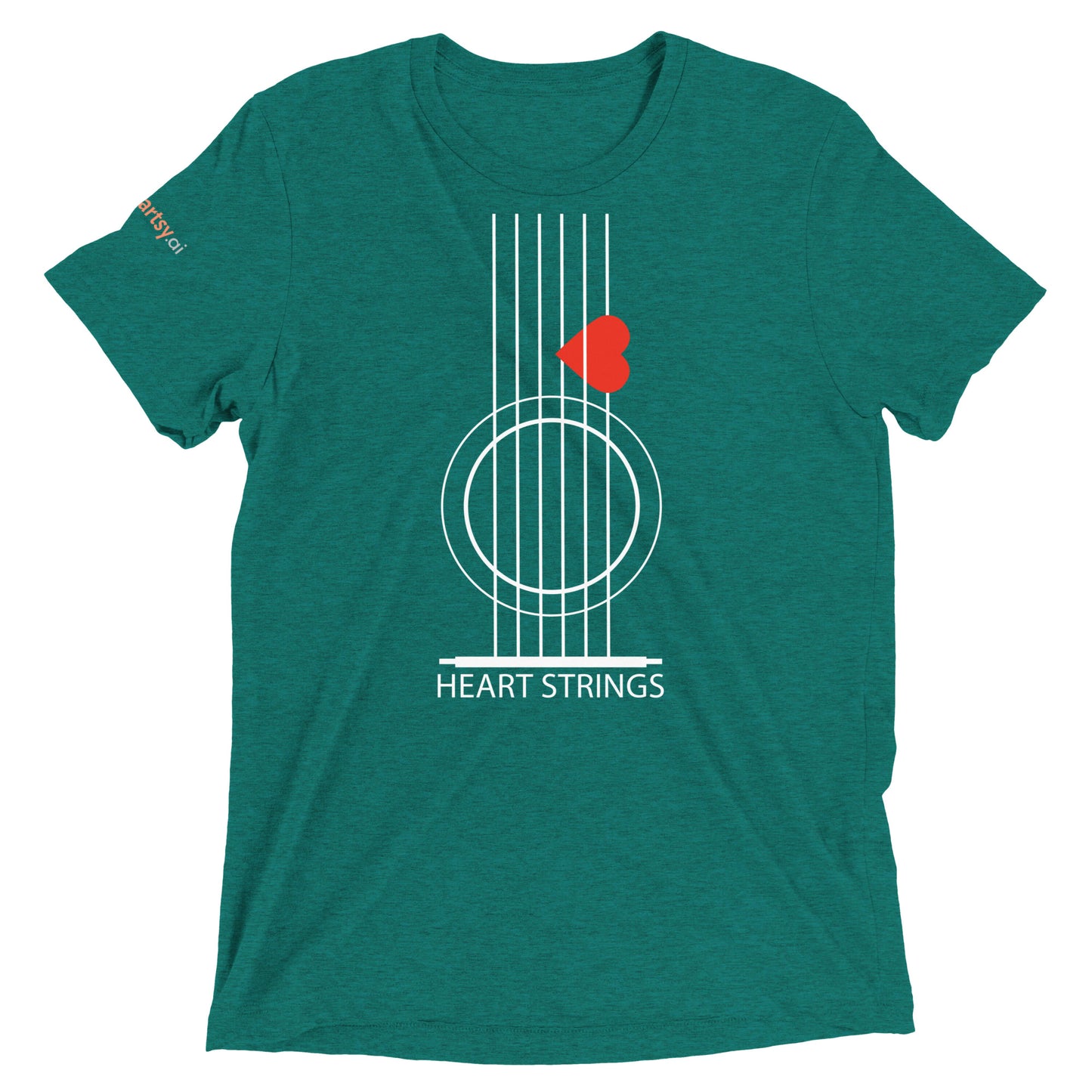Heart Strings Unisex Short sleeve triblend t-shirt - Dark Edition-ArtsyFartsy