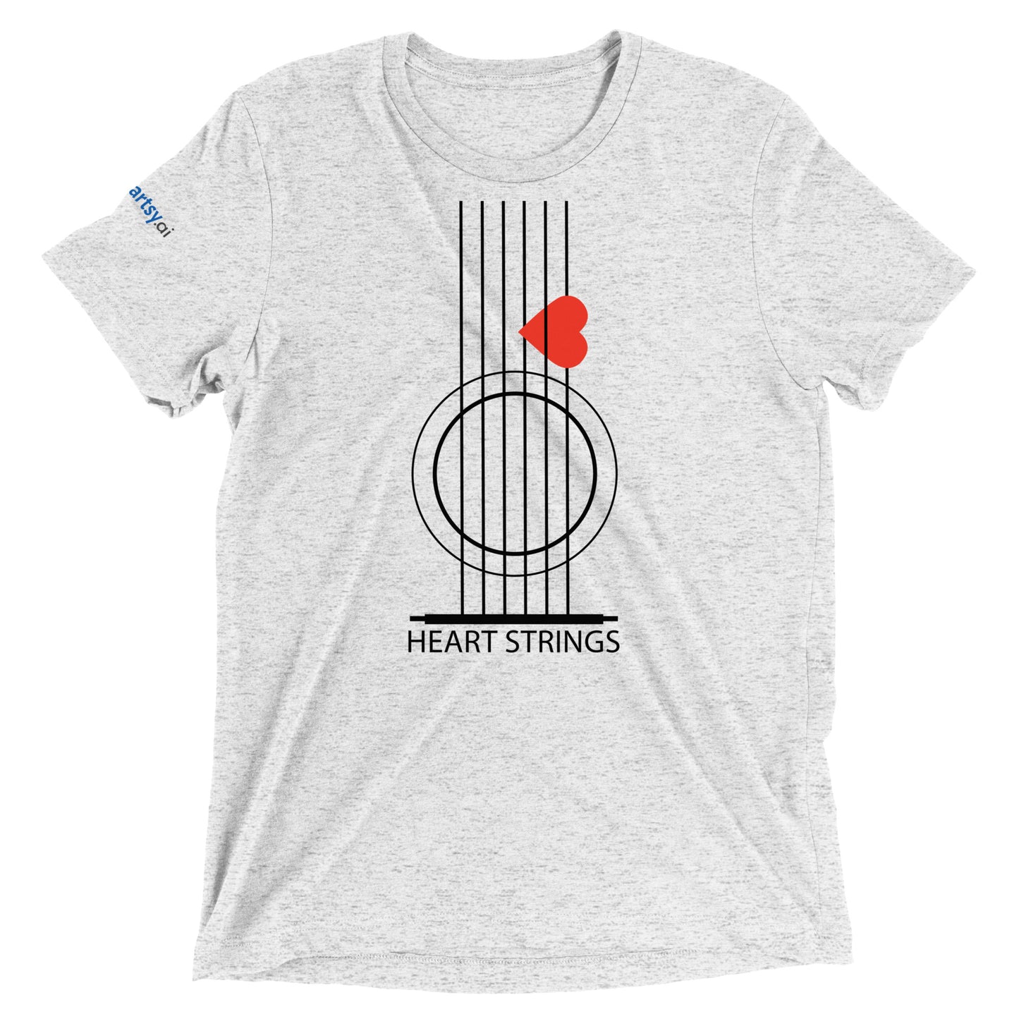 Heart Strings Unisex Short sleeve triblend t-shirt - Light Edition-ArtsyFartsy