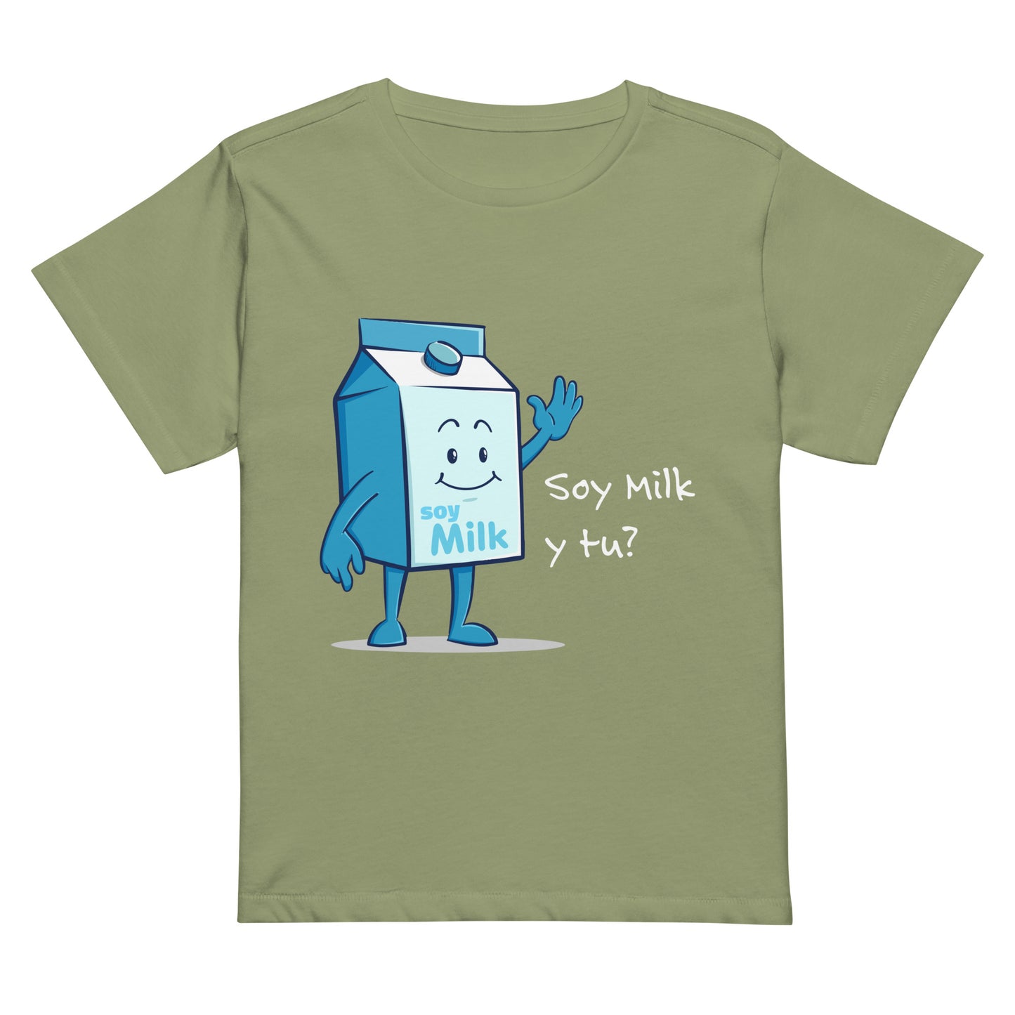 Soy Milk Women’s high-waisted t-shirt - Womens-ArtsyFartsy