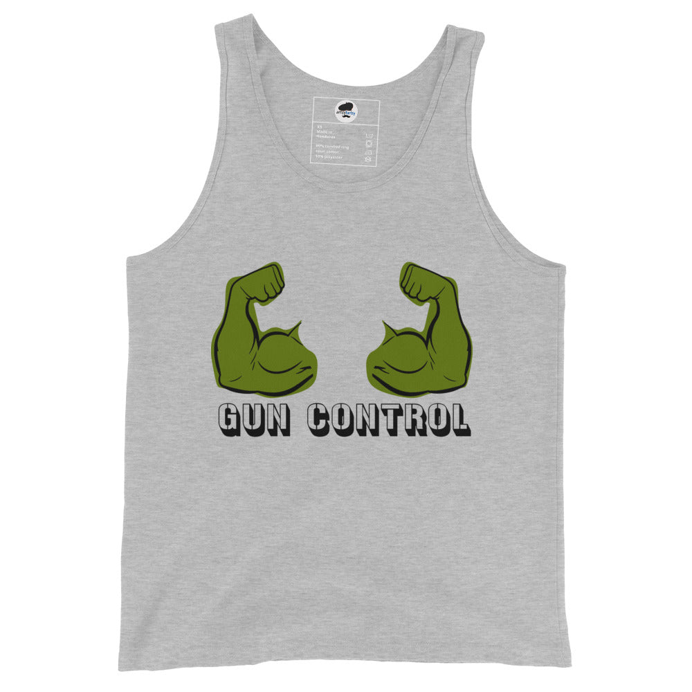 Gun Control Men's Tank Top - Light Edition mens-tank-top-light-edition Athletic Heather