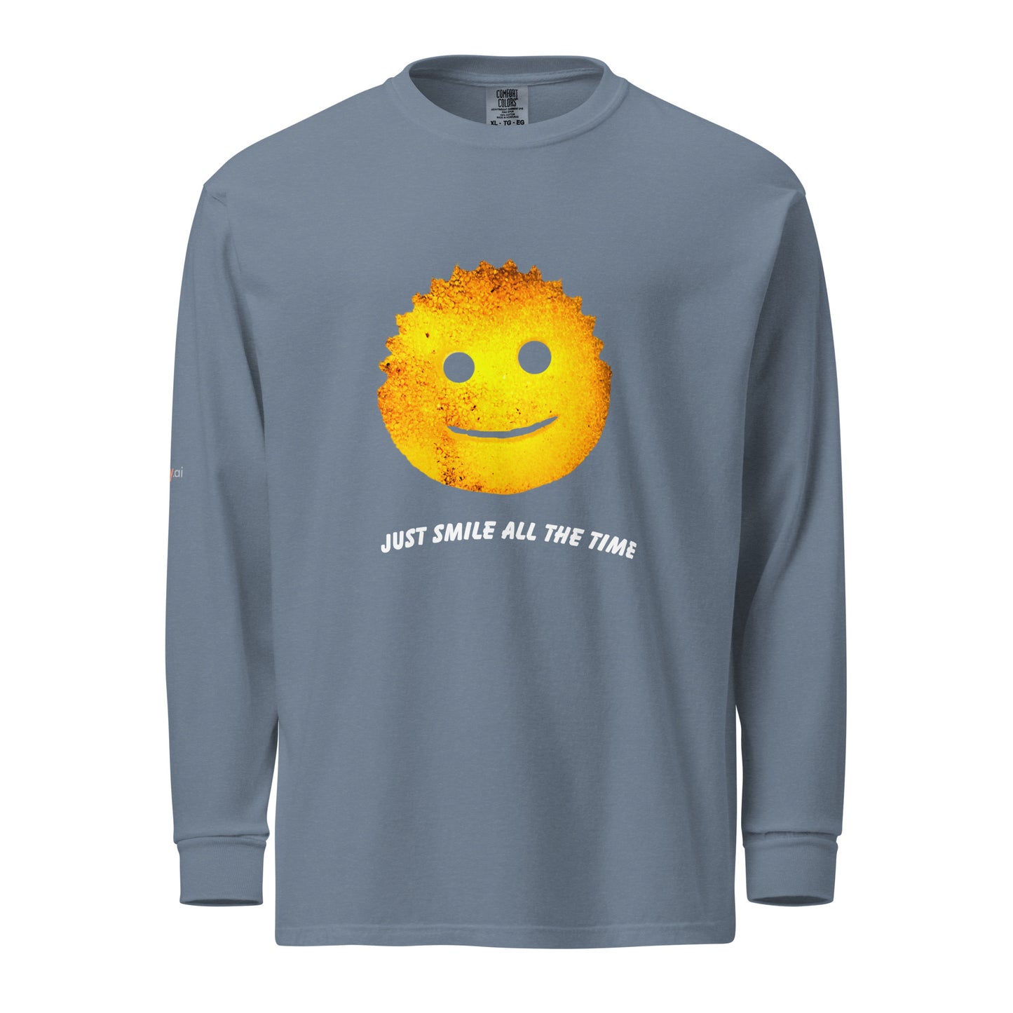  smile-all-the-time-garment-dyed-heavyweight-long-sleeve-shirt Navy