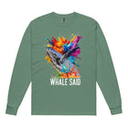 Whale Said Garment-dyed heavyweight long-sleeve shirt