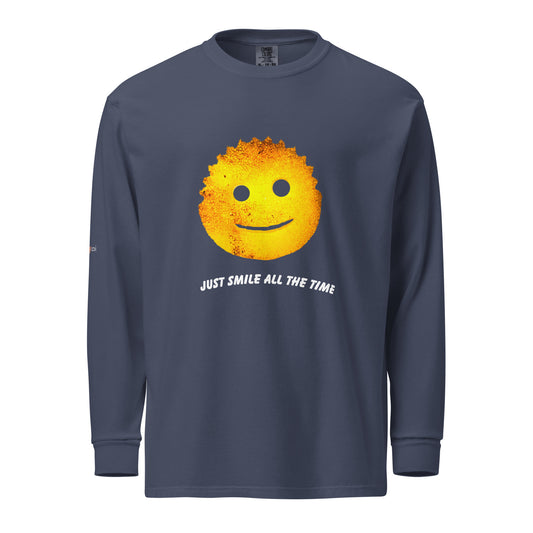 Smile all the time- Garment-dyed heavyweight long-sleeve shirt smile-all-the-time-garment-dyed-heavyweight-long-sleeve-shirt Black