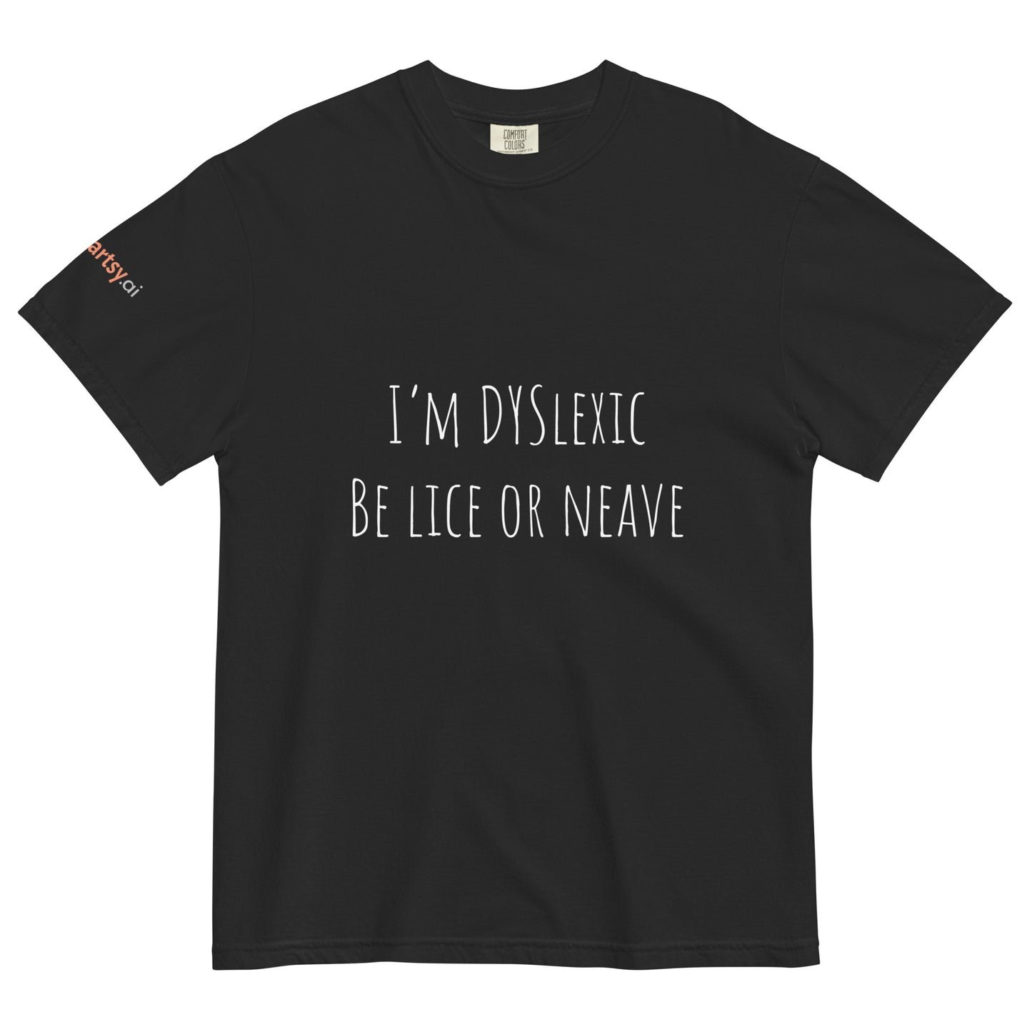 Dyslexic Unisex garment-dyed heavyweight t-shirt - Dark Edition-ArtsyFartsy