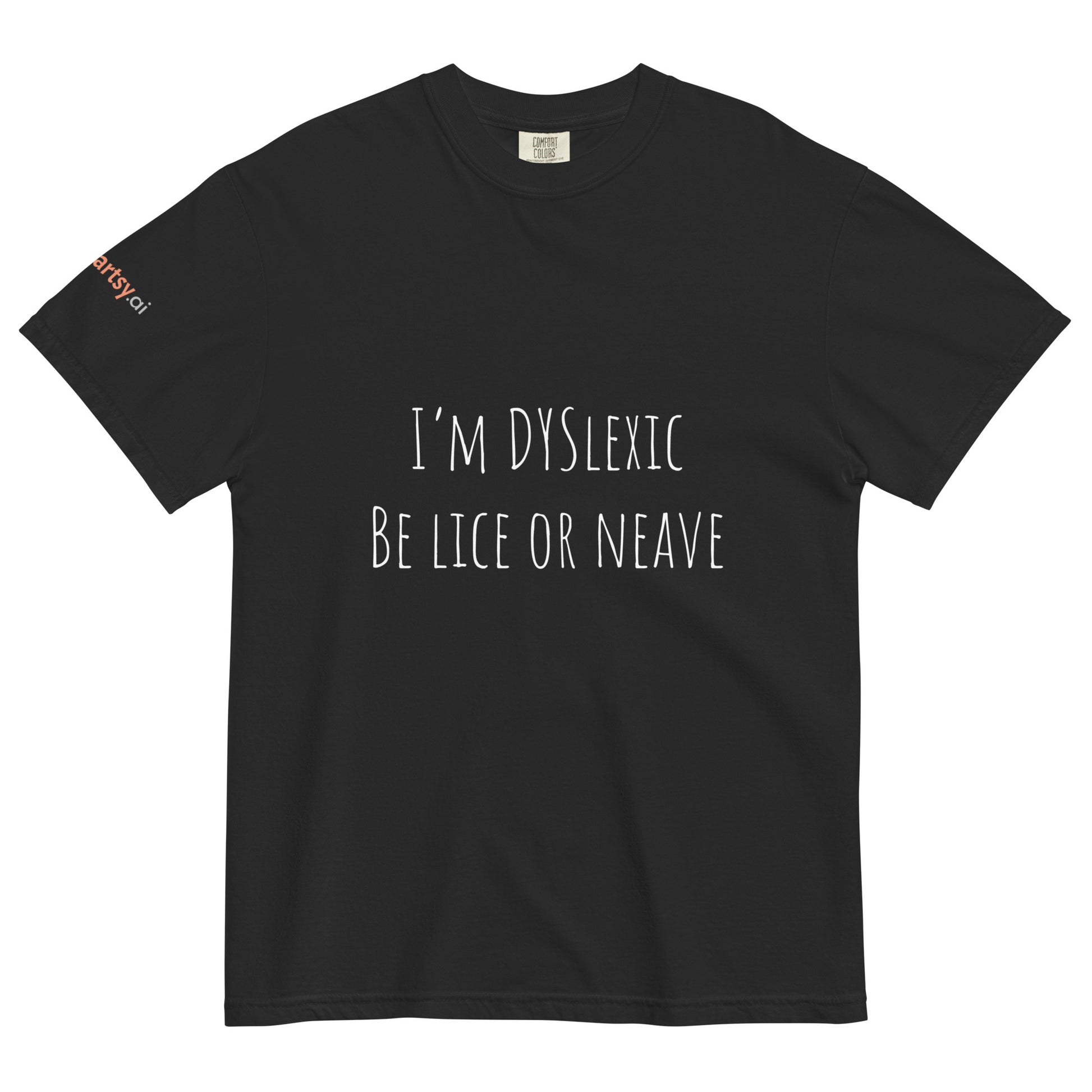 Dyslexic Unisex garment-dyed heavyweight t-shirt - Dark Edition-ArtsyFartsy