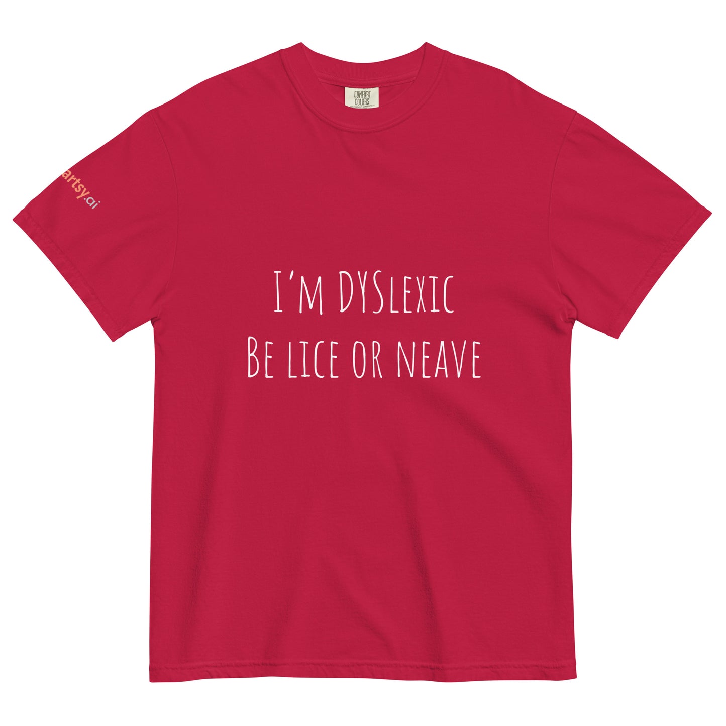 Dyslexic Unisex garment-dyed heavyweight t-shirt - Dark Edition-ArtsyFartsy