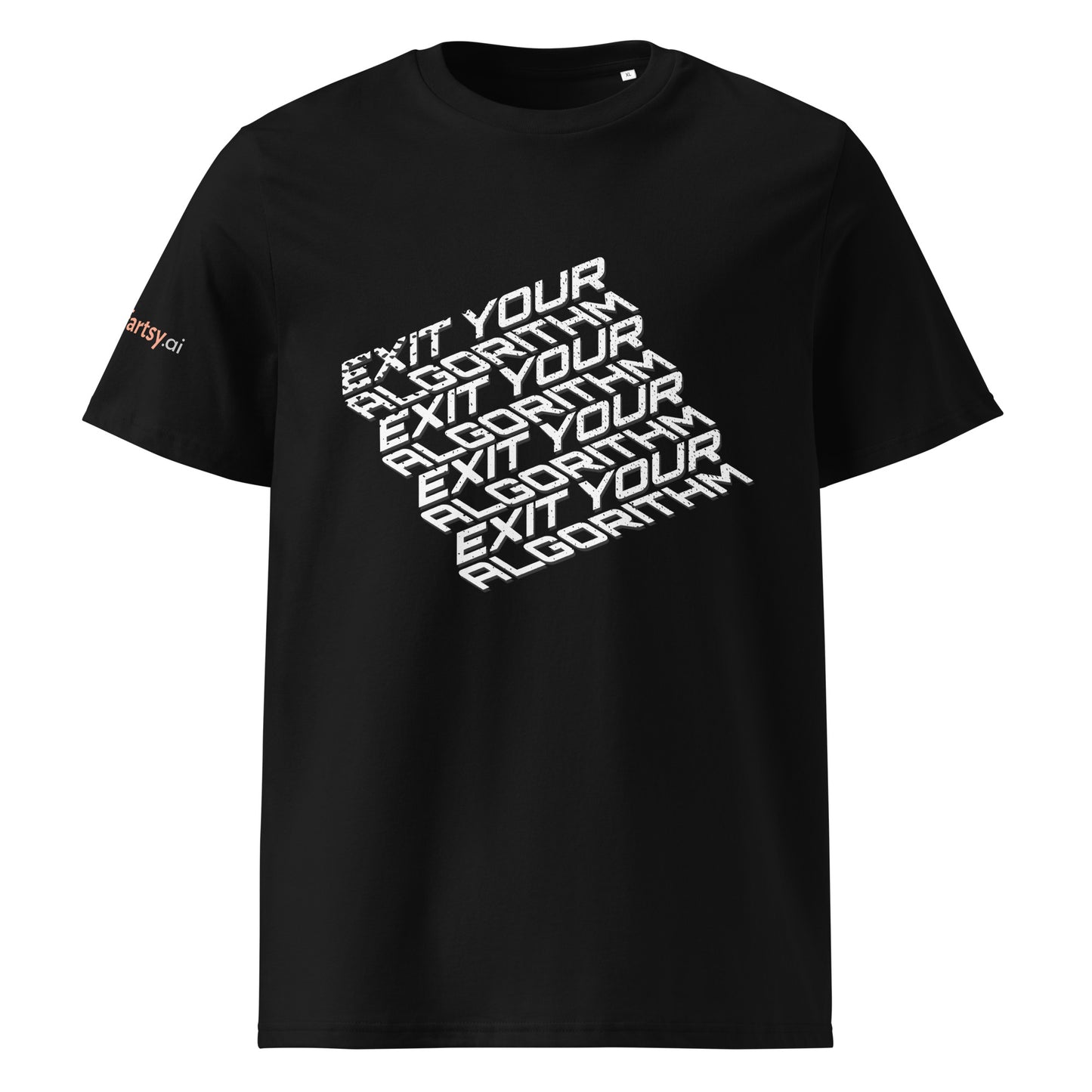 Exit your Algorithm Organic Unisex T-Shirt (steps)- Dark Edition-ArtsyFartsy