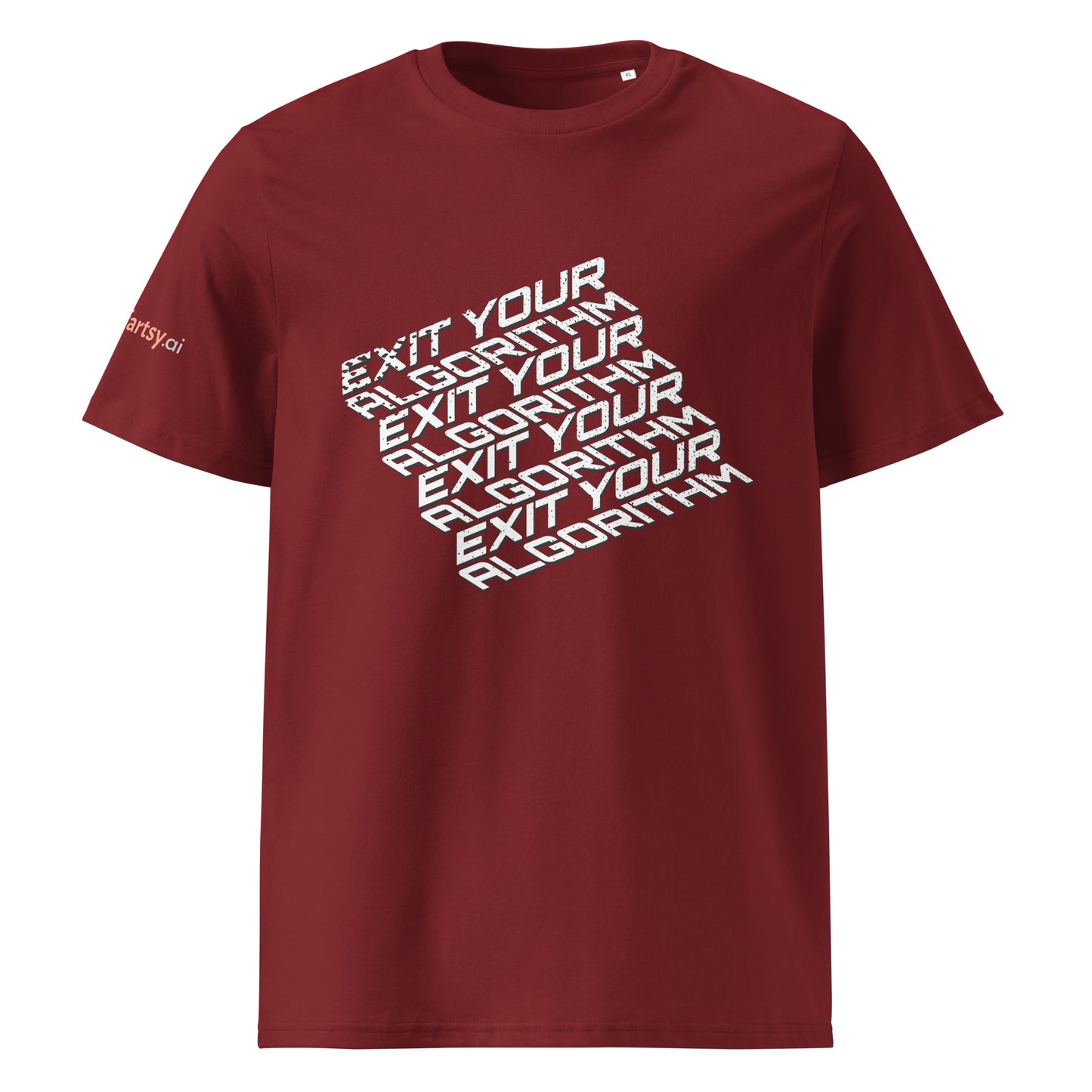Exit your Algorithm Organic Unisex T-Shirt (steps)- Dark Edition-ArtsyFartsy