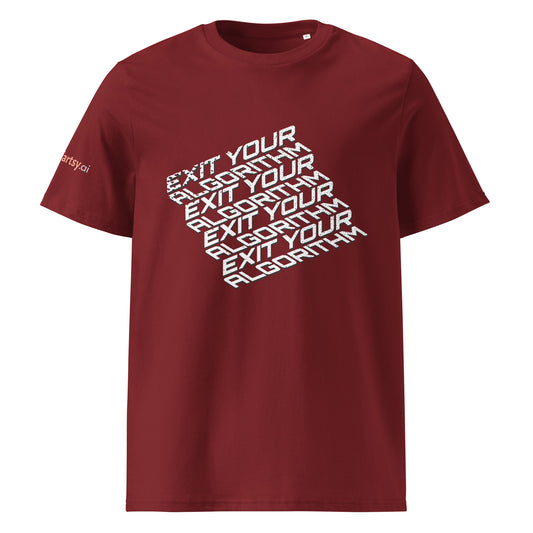 Exit your Algorithm Organic Unisex T-Shirt (steps)- Dark Edition-ArtsyFartsy