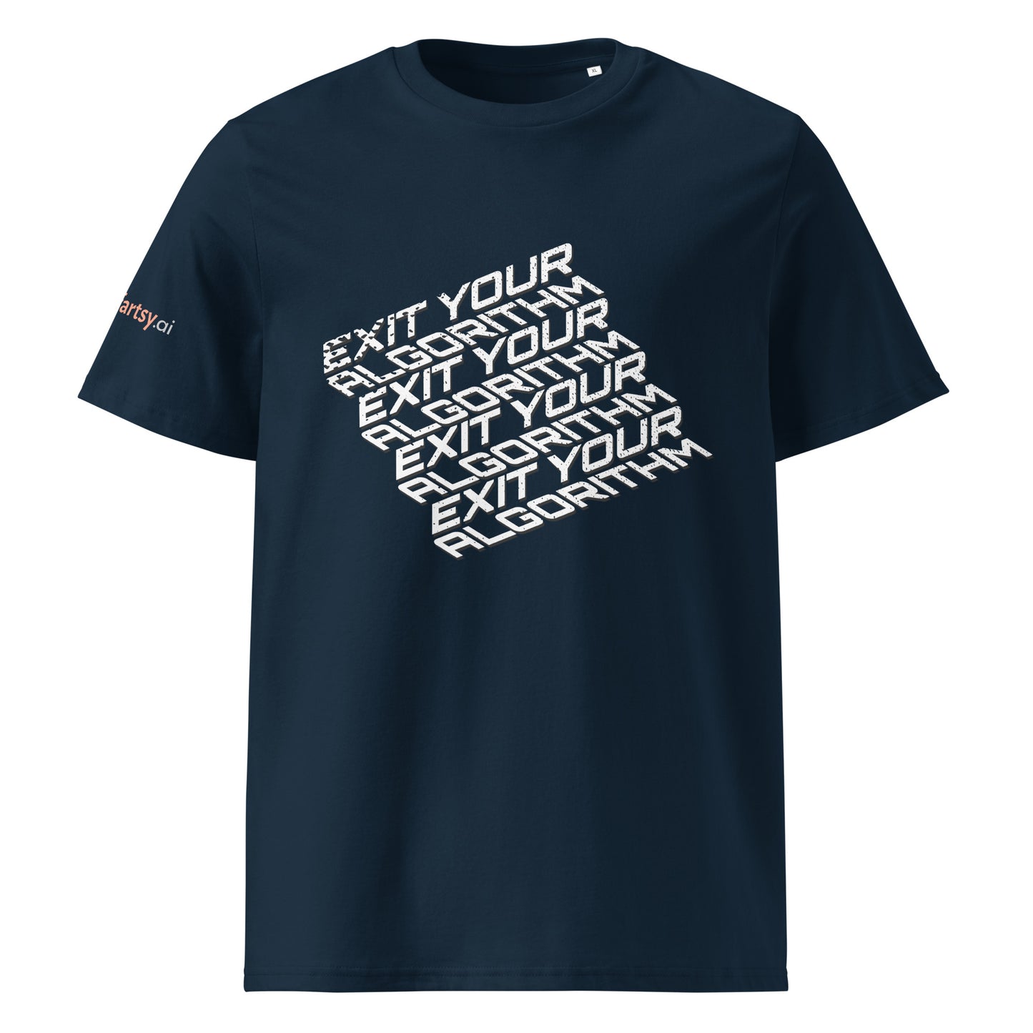 Exit your Algorithm Organic Unisex T-Shirt (steps)- Dark Edition-ArtsyFartsy
