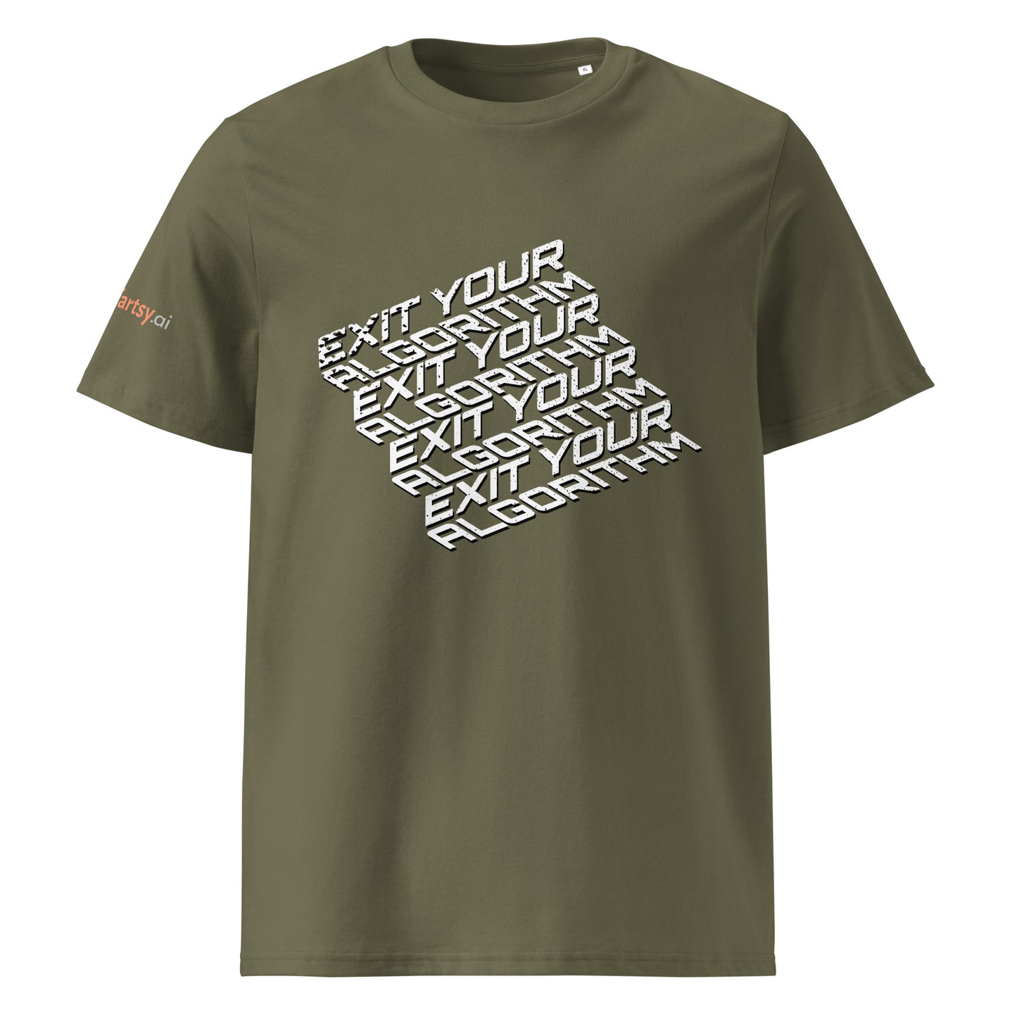 Exit your Algorithm Organic Unisex T-Shirt (steps)- Dark Edition-ArtsyFartsy