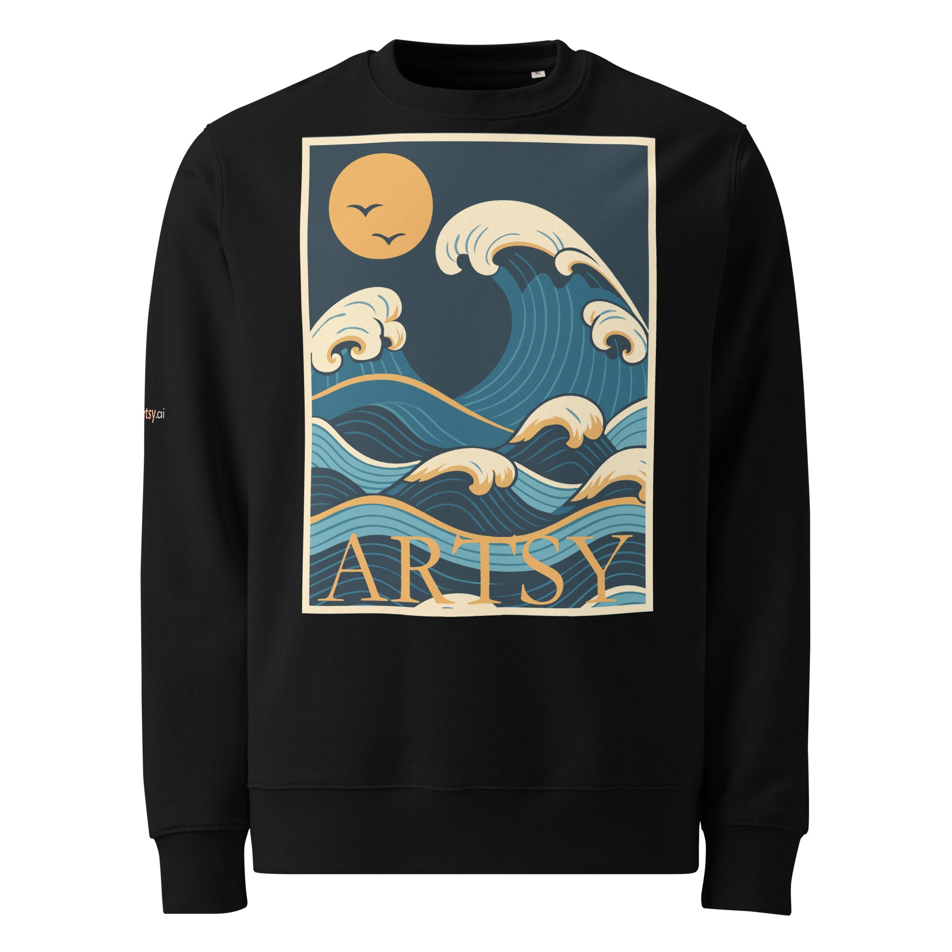  oceans-rhythm-unisex-organic-sweatshirt Black