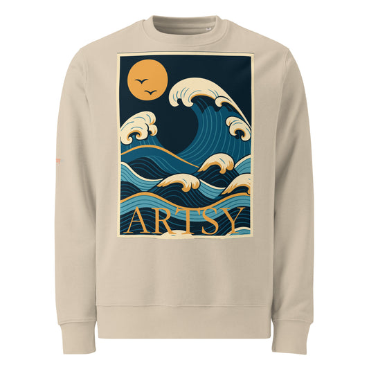 Ocean's Rhythm Unisex organic sweatshirt oceans-rhythm-unisex-organic-sweatshirt Black