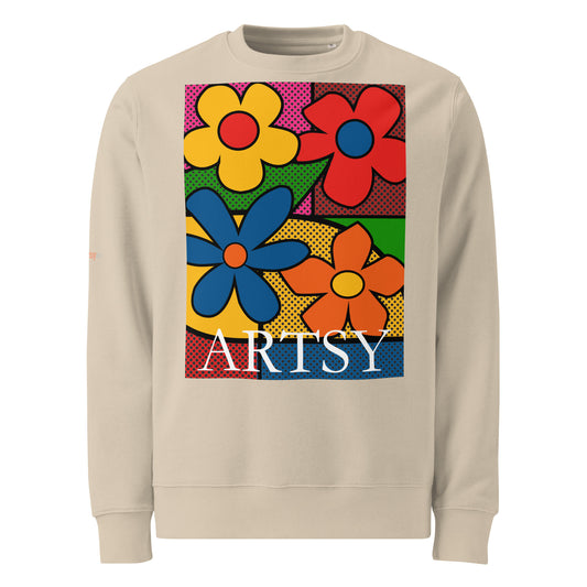 Pop Blooms Unisex organic sweatshirt unisex-organic-sweatshirt-1 Black