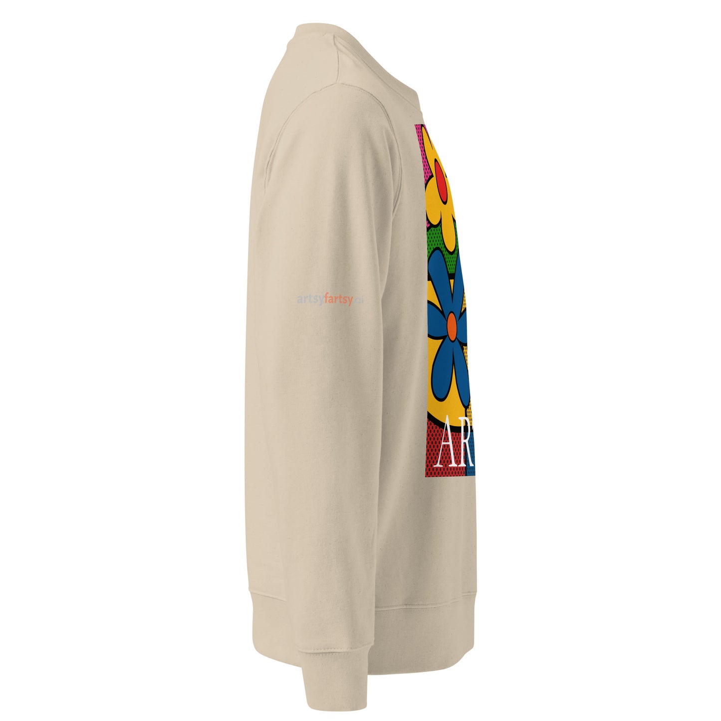 Pop Blooms unisex-organic-sweatshirt-1 Desert Dust
