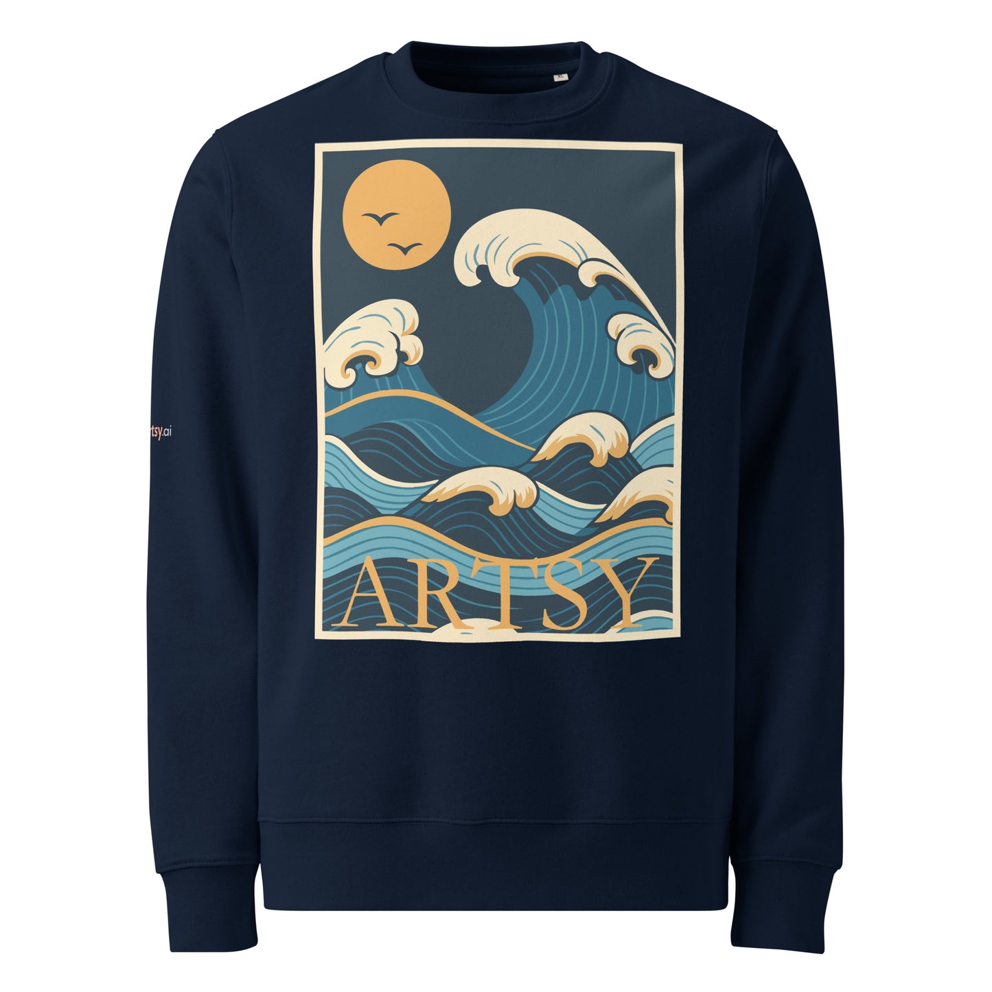  oceans-rhythm-unisex-organic-sweatshirt French Navy