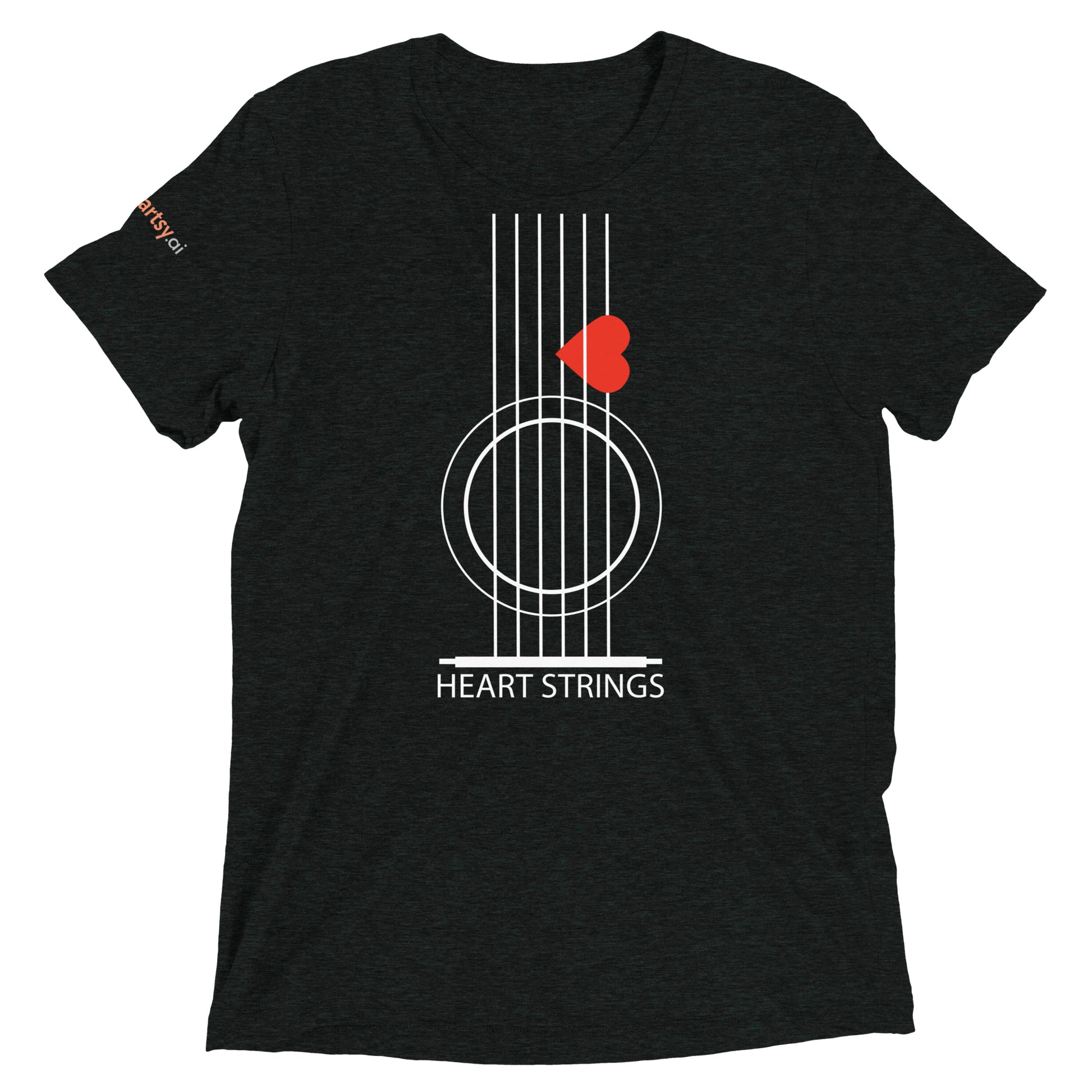 Heart Strings Unisex Short sleeve triblend t-shirt - Dark Edition-ArtsyFartsy