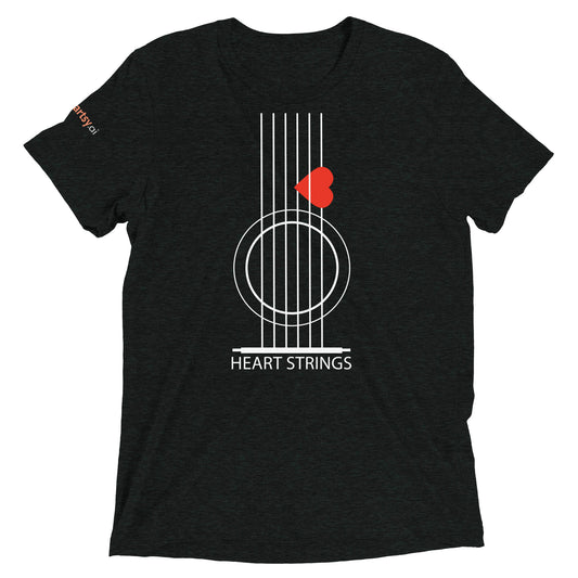 Heart Strings Unisex Short sleeve triblend t-shirt - Dark Edition-ArtsyFartsy