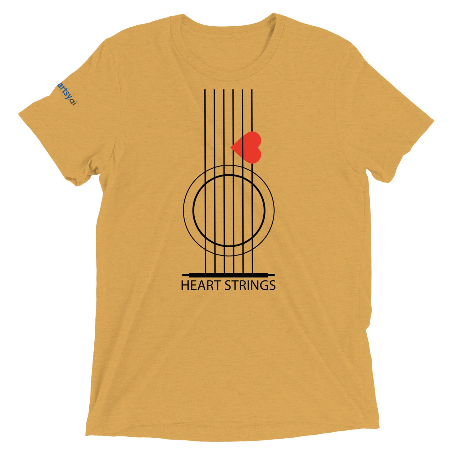 Heart Strings Unisex Short sleeve triblend t-shirt - Light Edition-ArtsyFartsy