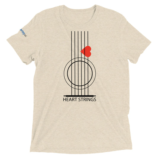 Heart Strings Unisex Short sleeve triblend t-shirt - Light Edition-ArtsyFartsy