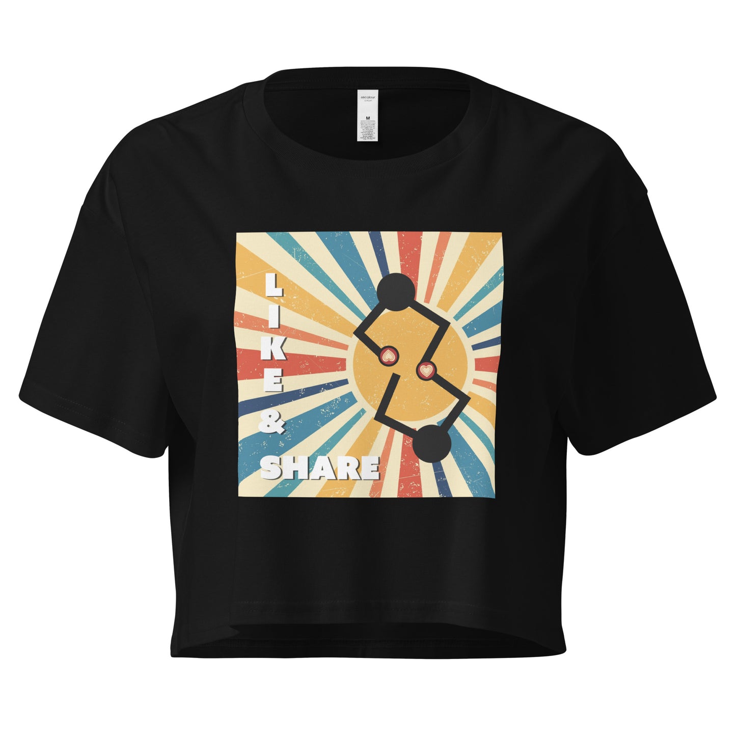 Like & Share Women’s crop top-ArtsyFartsy