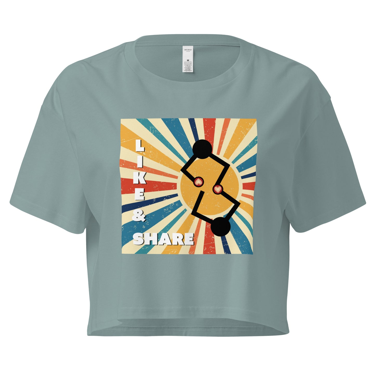 Like & Share Women’s crop top-ArtsyFartsy