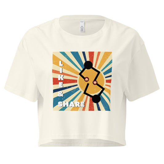 Like & Share Women’s crop top-ArtsyFartsy