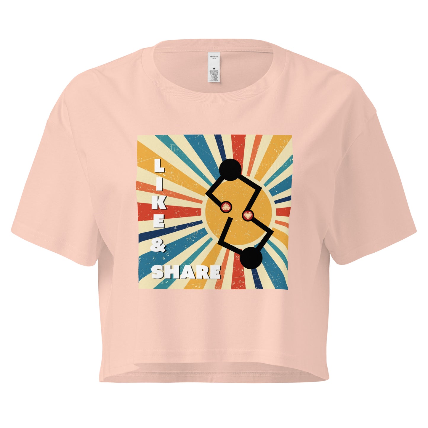 Like & Share Women’s crop top-ArtsyFartsy