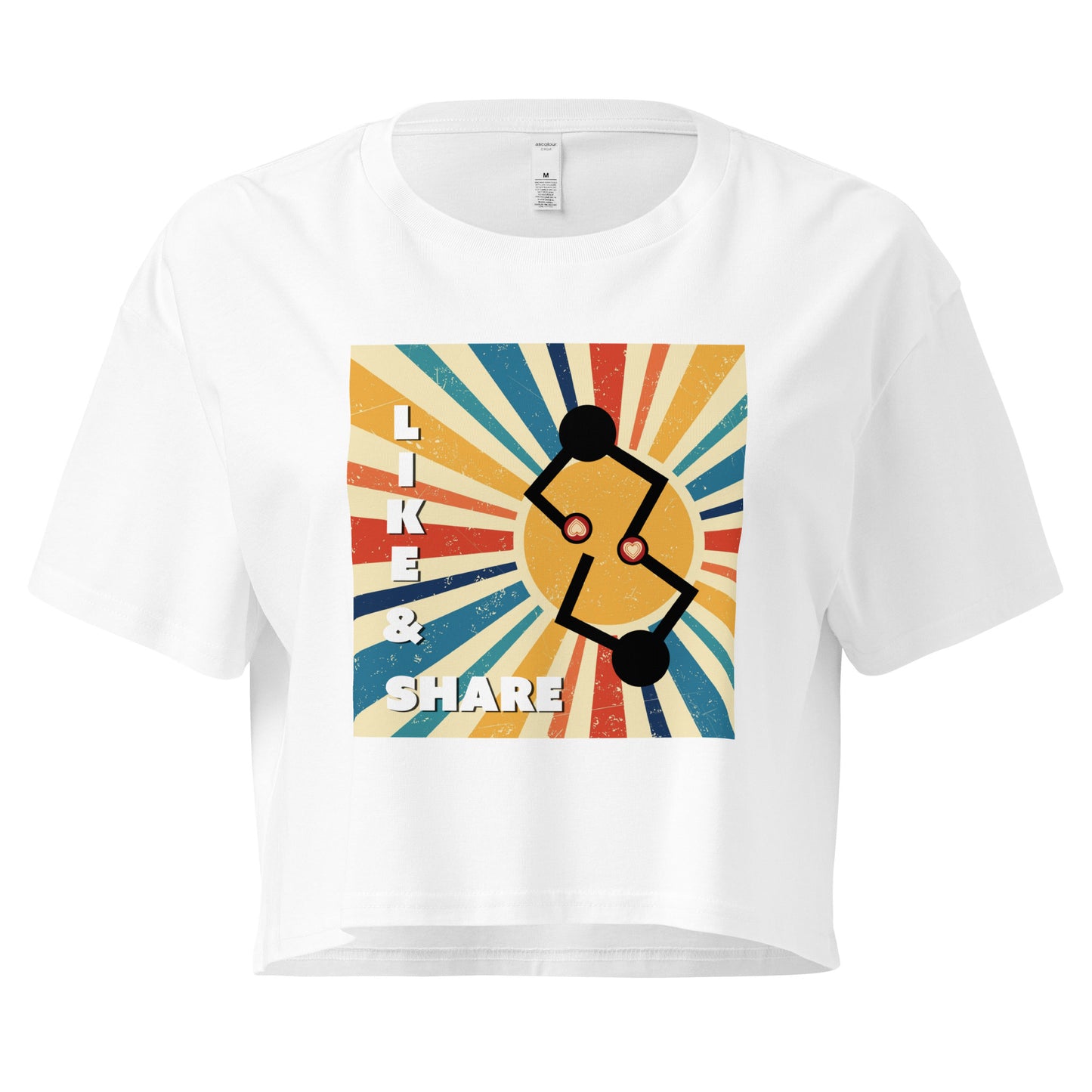 Like & Share Women’s crop top-ArtsyFartsy