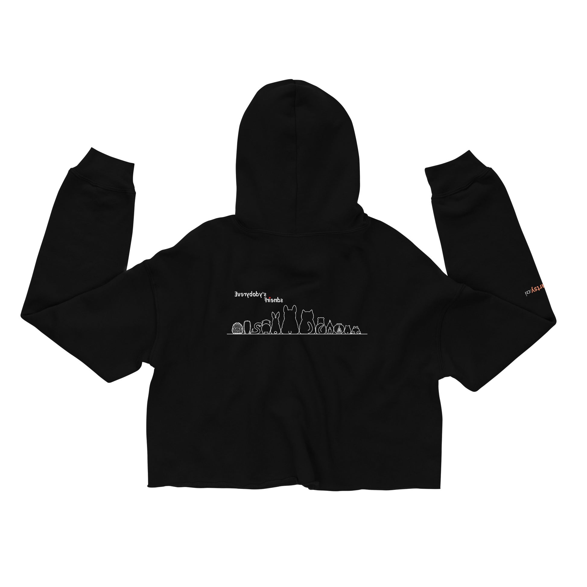 Everybody's Friends crop-hoodie Black