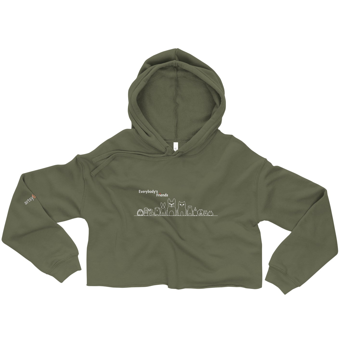 Everybody's Friends crop-hoodie Black