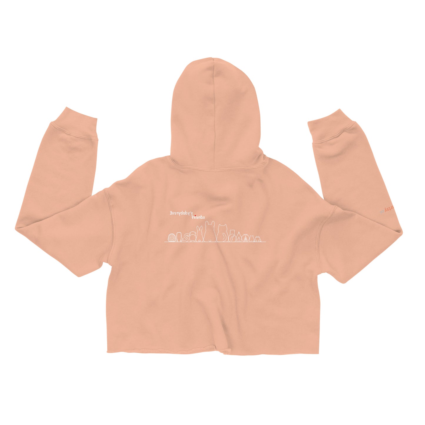 Everybody's Friends crop-hoodie Military Green