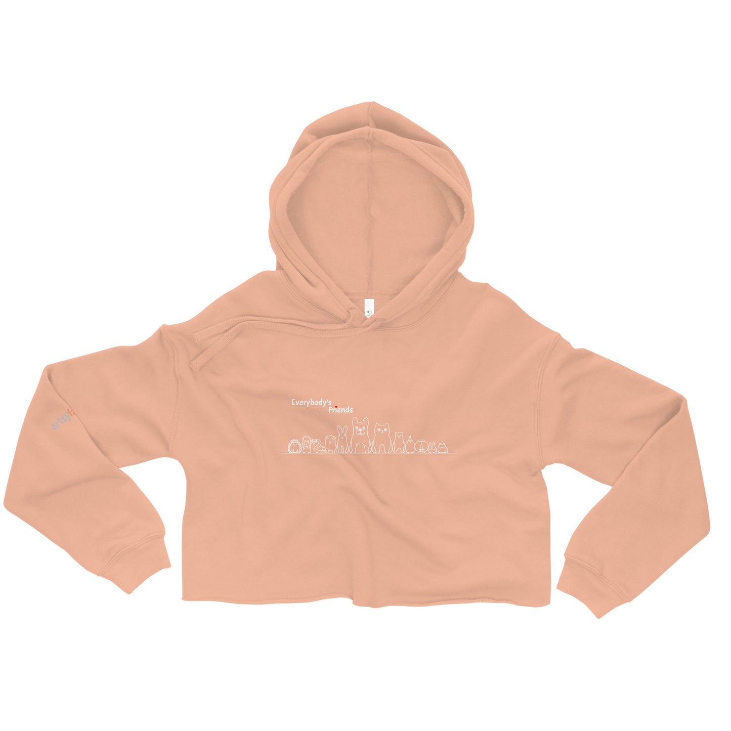 Everybody's Friends crop-hoodie Military Green