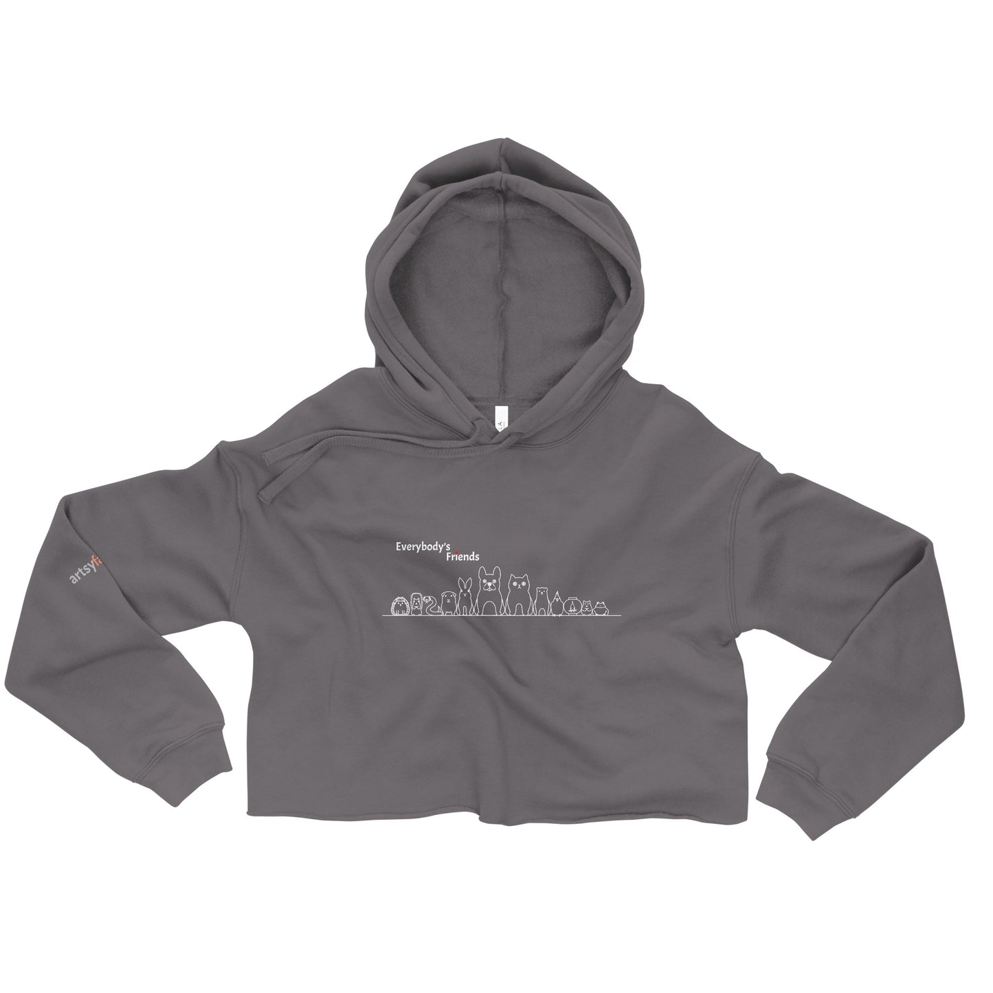 Everybody's Friends crop-hoodie Black