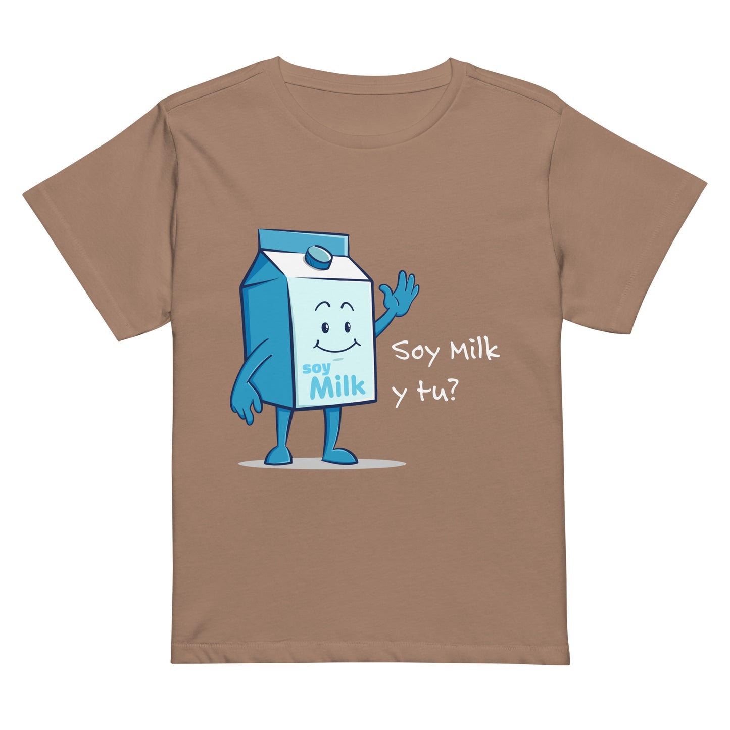 Soy Milk Women’s high-waisted t-shirt - Womens-ArtsyFartsy
