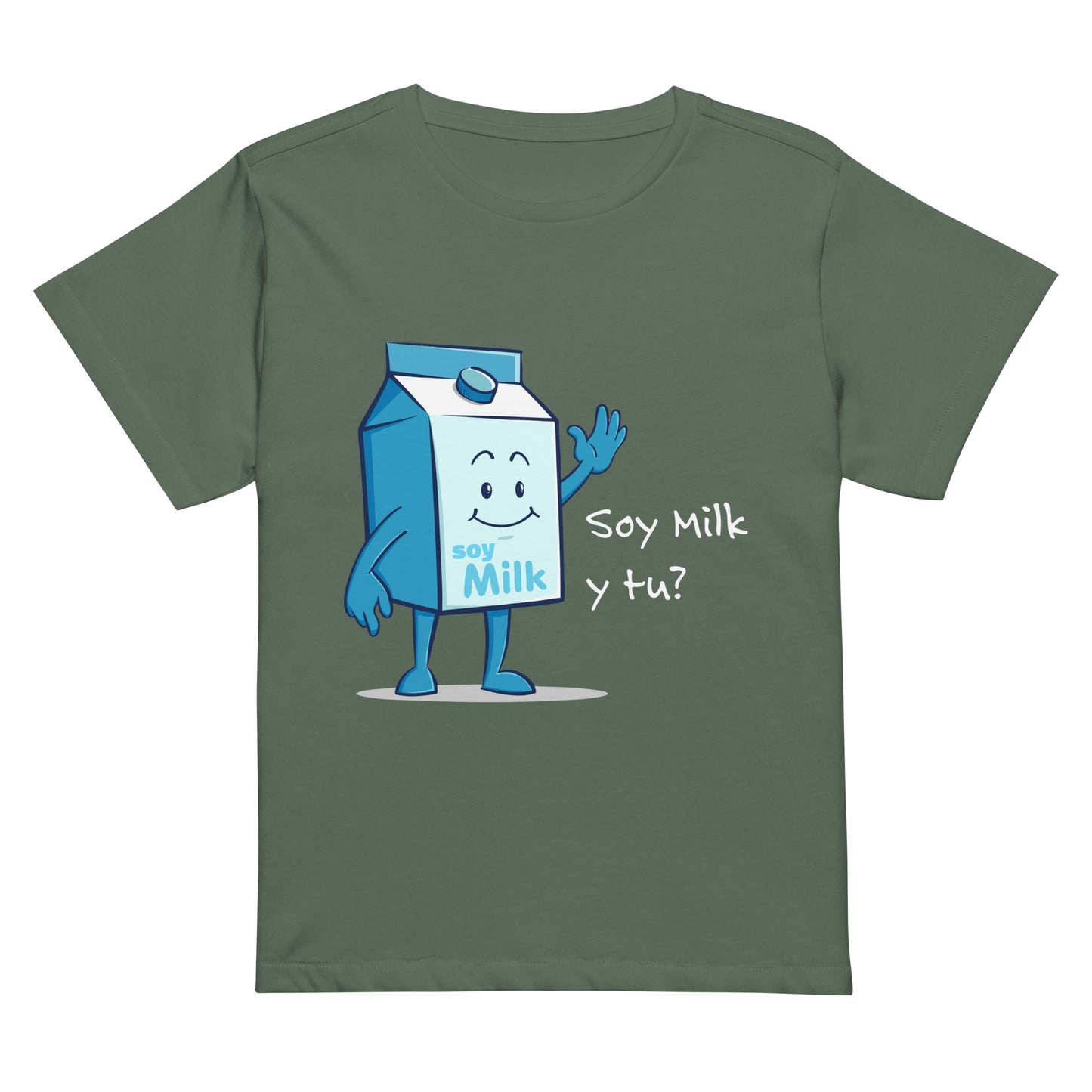 Soy Milk Women’s high-waisted t-shirt - Womens-ArtsyFartsy