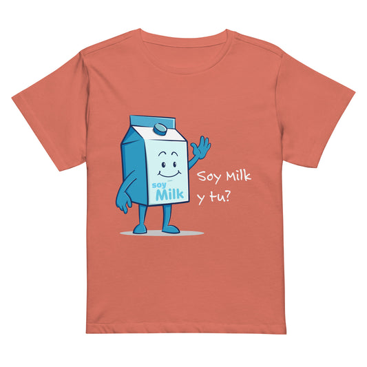 Soy Milk Women’s high-waisted t-shirt - Womens-ArtsyFartsy